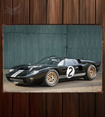 Металлическая табличка Ford GT40 Le Mans Race Car